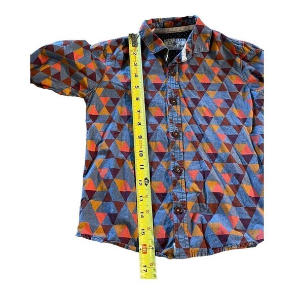 NEXT brand boys button up shirt size 4-5 geometric - Picture 6 of 8